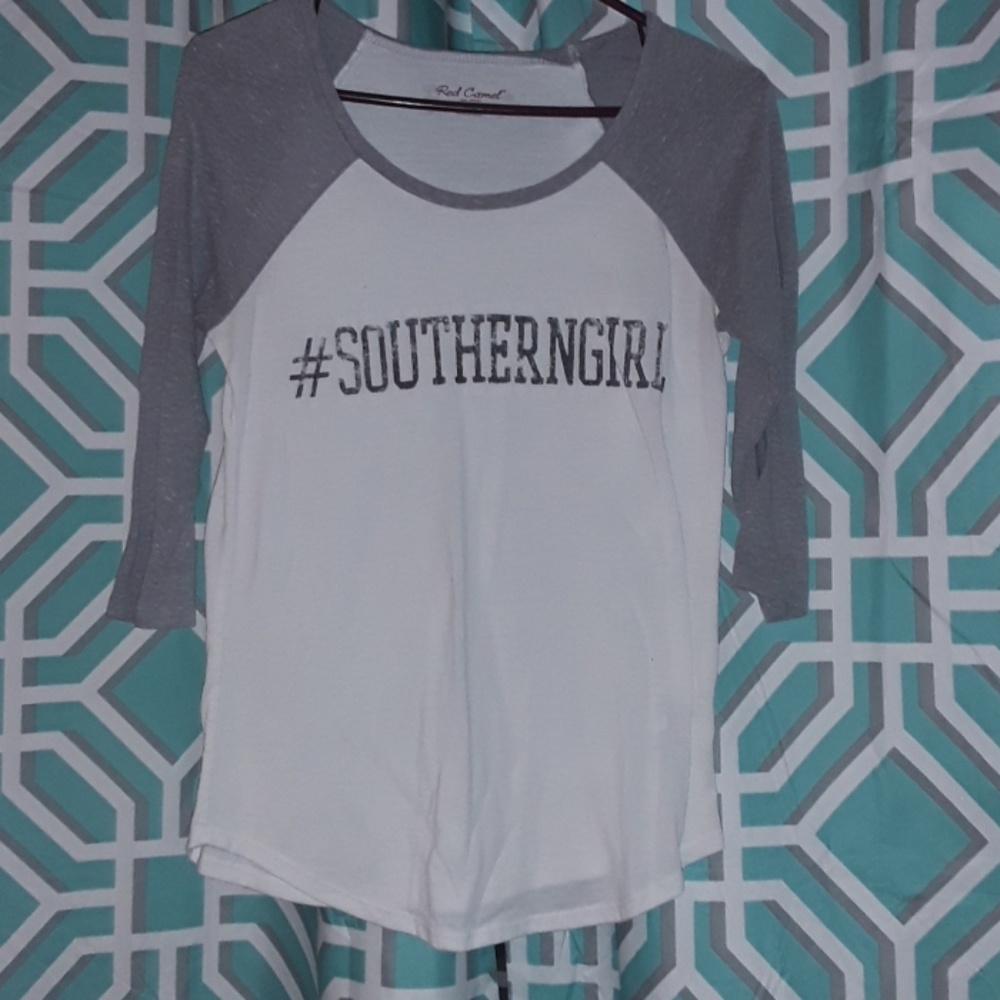 White baseball tee
